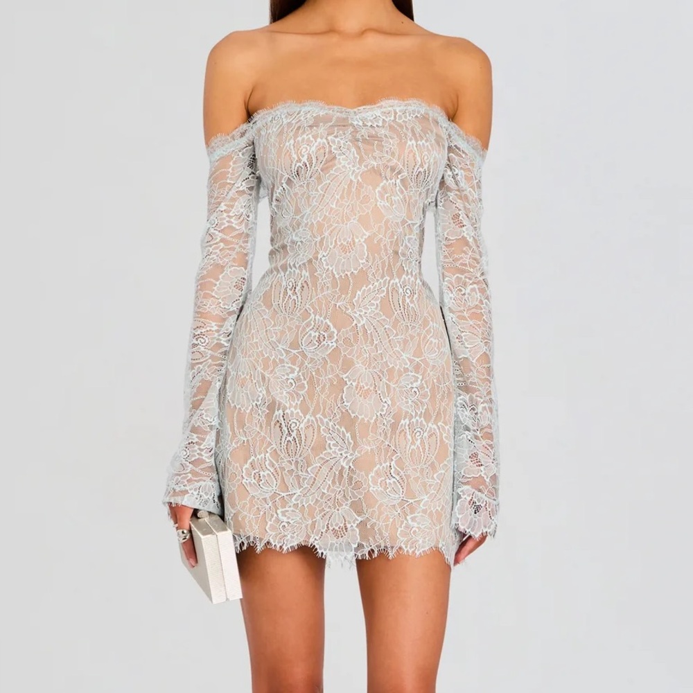 Retrofete Anio Lace Off-Shoulder Dress -WORN FOR 3 HOURS